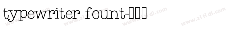 typewriter fount字体转换